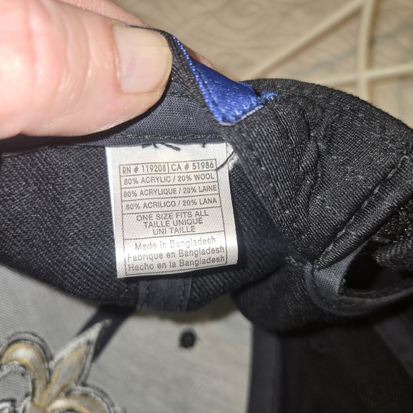 New Orleans Saints NFL Reebok Black on Field Cap One Size Fits All Adjustable - Picture 8 of 8